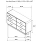 Amsbury 6-drawer Dresser Cabinet Nutmeg