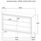 Welsley 6-drawer Dresser Cabinet Walnut