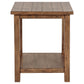 Payne Wood End Table with Shelf Distressed Brown
