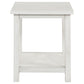 Payne Wood End Table with Shelf Distressed White