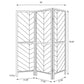 Marlene 3-Panel Room Divider Folding Screen Rustic Tobacco