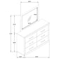 Kenora 6-drawer Dresser and Mirror Barley Brown