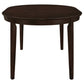 Gabriel 5-piece Extension Leaf Dining Table Set Cappuccino