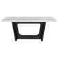 Sherry 5-piece Rectangular Marble Top Dining Table Set Grey