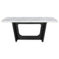 Sherry 7-piece Rectangular Marble Top Dining Table Set Grey