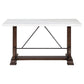 Aldrich 5-piece Marble Counter Height Dining Table Set White