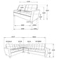 Georgina 3-piece Upholstered Sectional Sofa Steel Beige
