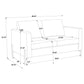 Tilly 2-piece Upholstered Track Arm Sofa Set Oatmeal