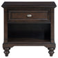 Devon 4-piece Eastern King Bedroom Set Wine Red and Dark Oak
