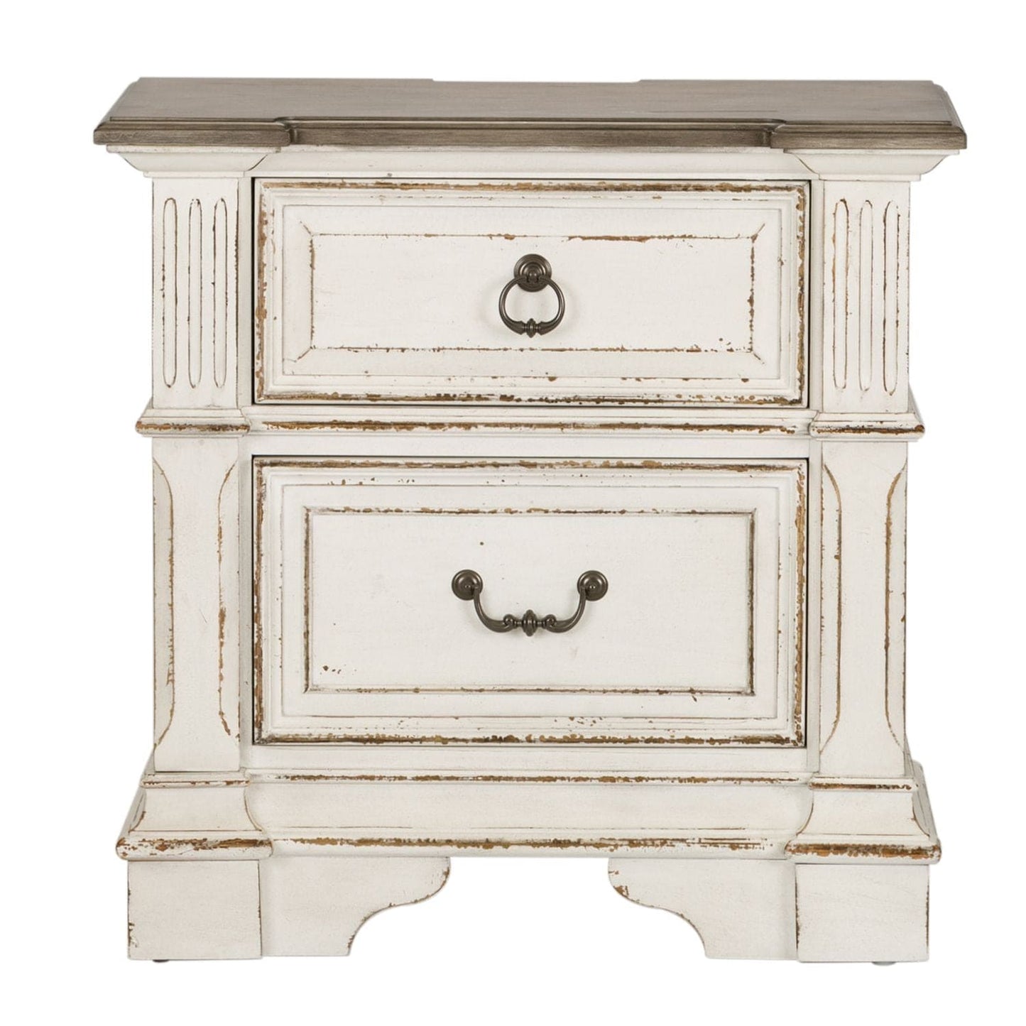 Abbey Park - King California Sleigh Bed, Dresser & Mirror, Night Stand