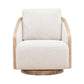 Nora - Uph Swivel Accent Chair - Light Brown