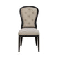 Americana Farmhouse - Uph Tufted Back Side Chair - Black