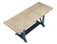 Darcy 5-Piece 64-82″Counter Set with 18-inch leaf, Midnight Blue and Natural Finish