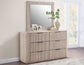 Henry Reeded 42″ Mirror, Tan Finish