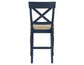 Darcy Solid Wood 24″ Counter Stool, Midnight Blue and Natural Finish