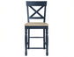 Darcy Solid Wood 24″ Counter Stool, Midnight Blue and Natural Finish