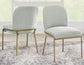 Conrad Upholstered Side Chair with Gold Leg