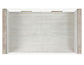 Garland Castered Glass Top Coffee Table, Washed Parchment Finish