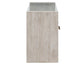 Garland Glass Top Sofa Table, Washed Parchment Finish