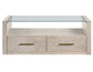 Garland Glass Top 3-Piece Table Set, Washed Parchment Finish