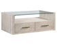 Garland Glass Top 3-Piece Table Set, Washed Parchment Finish