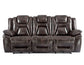 Oportuna Dual-Power Reclining Sofa w/Drop-Down Table