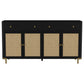 Arini 2-drawer Cane Door Dining Sideboard Server Black