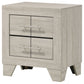 Trenton 2-drawer Nightstand Bedside Table Rustic Cream