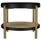 Arini Round End Side Table With Storage Shelf Black