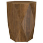 Zalika Hexagonal Solid Mango Wood End Table Natural