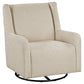 Serra Boucle Upholstered Swivel Glider Sandy Beige