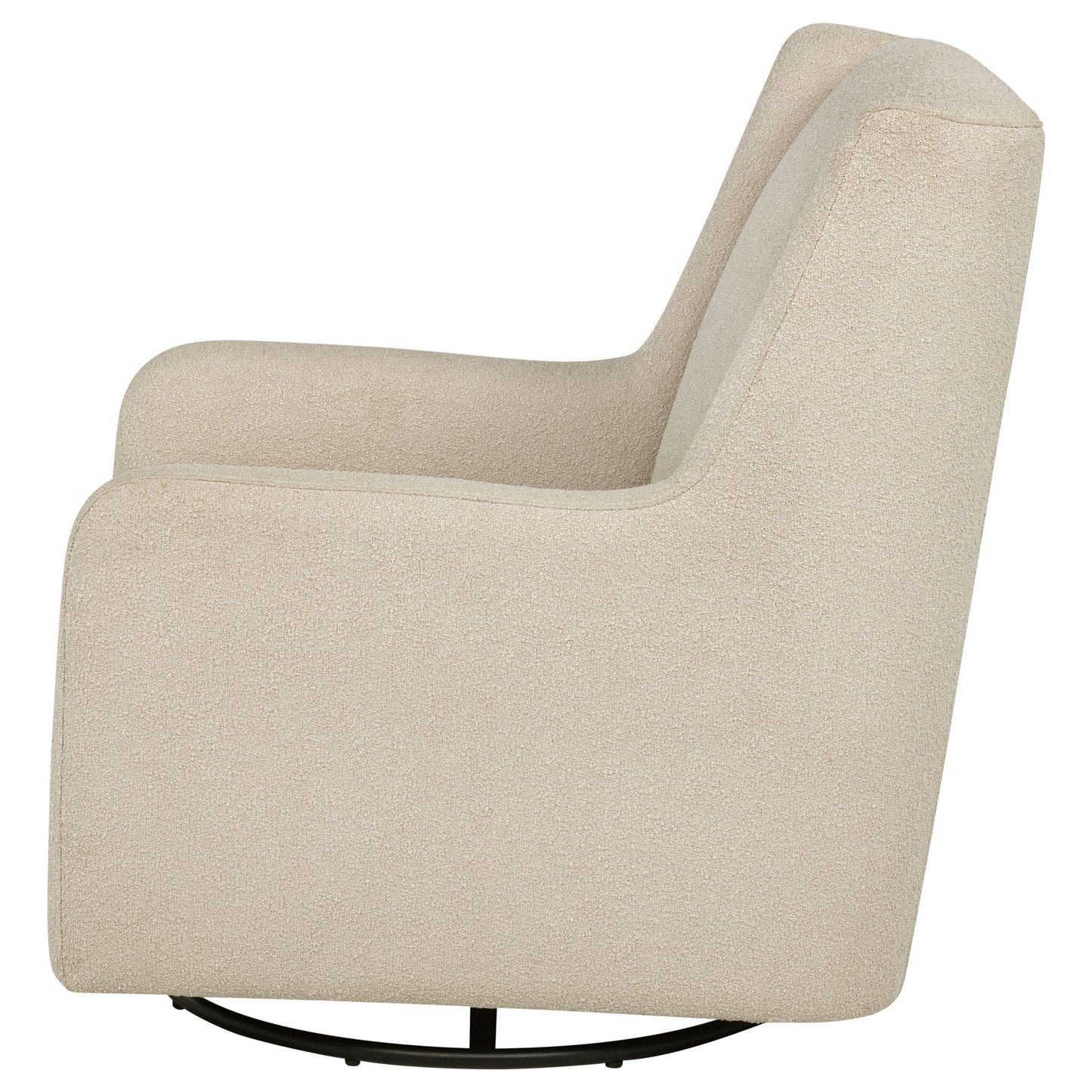Serra Boucle Upholstered Swivel Glider Sandy Beige