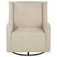 Serra Boucle Upholstered Swivel Glider Sandy Beige