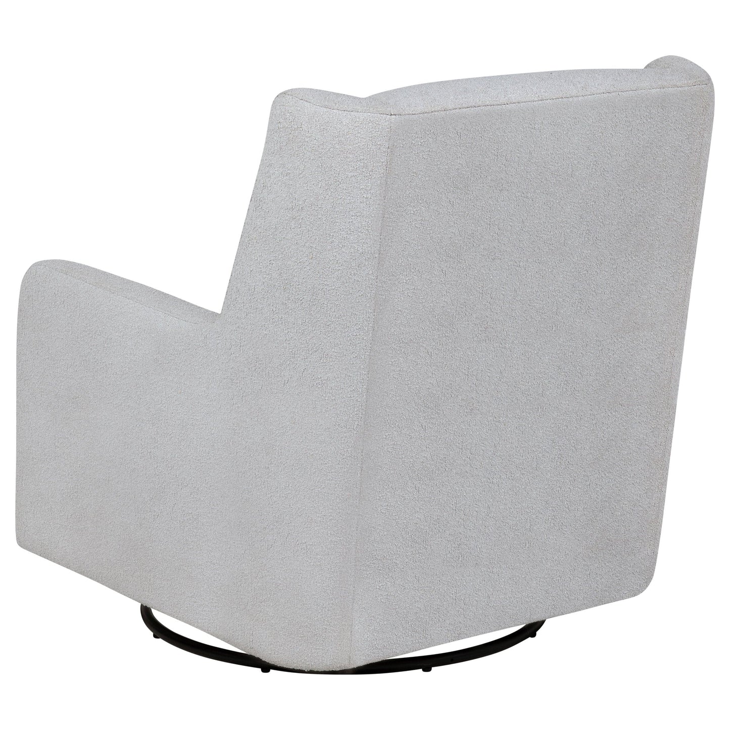 Serra Boucle Upholstered Swivel Glider Dove Grey