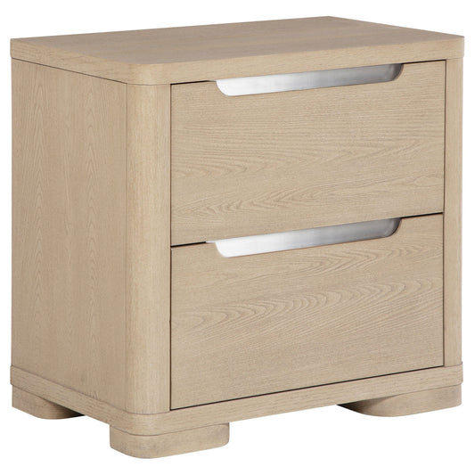 Ladera 2-drawer Nightstand Bedside Table Light Elm