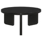 Cordova 2-piece Solid Wood Coffee and End Table Set Black