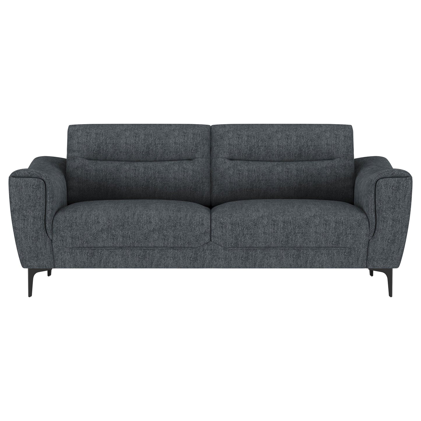 Nolan 2-piece Upholstered Sofa Set Charcoal