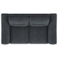 Nolan Upholstered Sloped Track Arm Loveseat Charcoal