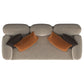 Jade Chenille Upholstered Sculpted Track Arm Sofa Latte