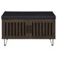 Brixton 2-door Padded Entryway Shoe Storage Bench Smoked Oak