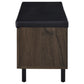 Brixton 2-door Padded Entryway Shoe Storage Bench Smoked Oak