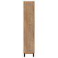 Teller 80-inch 4-door Tall Shoe Storage Cabinet Natural Oak