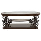 Laney 1-shelf Glass Top Rectangular Coffee Table Deep Merlot