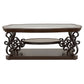 Laney 2-piece Glass Top Coffee and End Table Set Dark Merlot