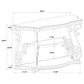 Laney Scrollwork Entryway Sofa Console Table Deep Merlot