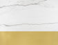Conrad 48″White Marble Top Table with Gold Conical Base