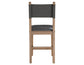 Aubrey 24″ Counter Chair, Gray Vegan Leather with Driftwood finish