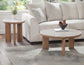 Sidney 22″ Round Toronto Brown Marble Top End Table
