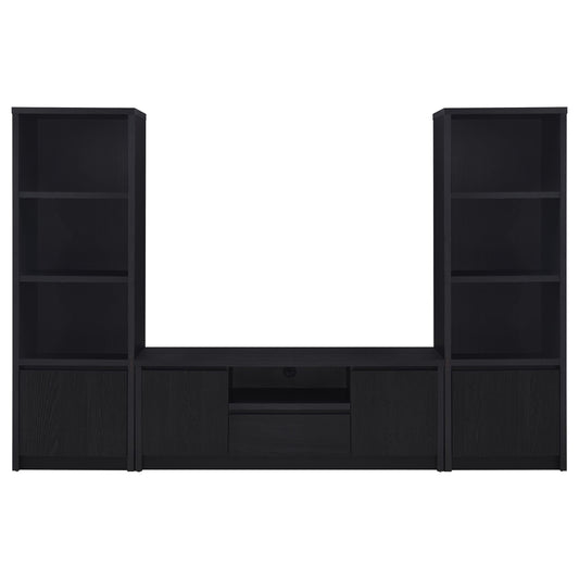 Winfield 3-piece Entertainment Center 60-inch TV Stand Black