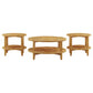 Camillo 3-piece Round Coffee and End Table Set Maple